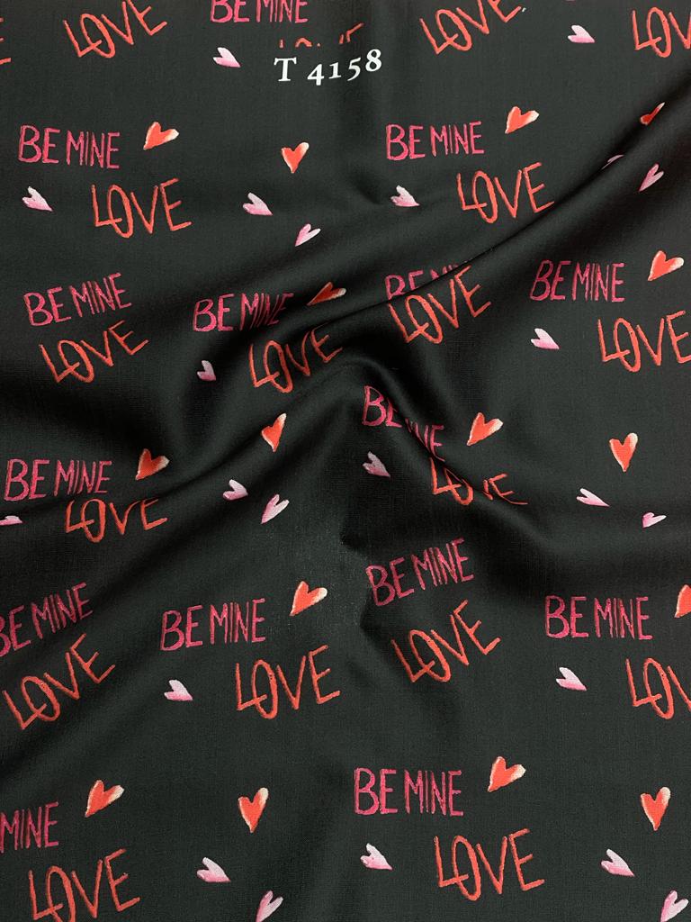 HEART PRINT ON MODAL SATIN