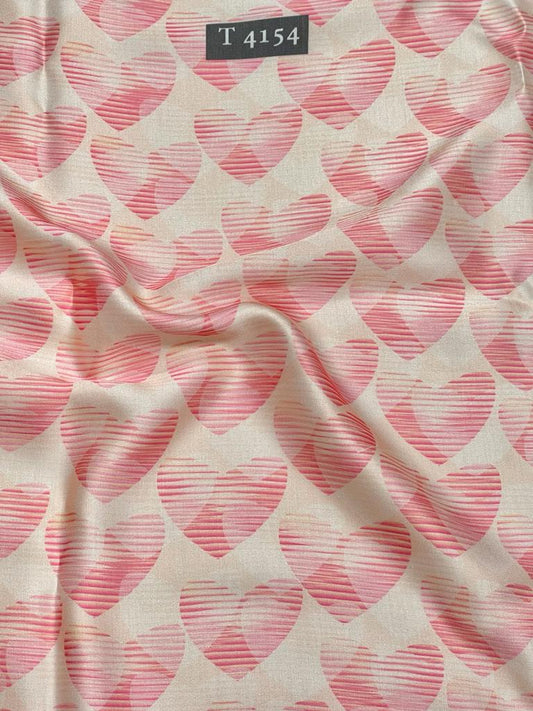 HEART PRINT ON MODAL SATIN