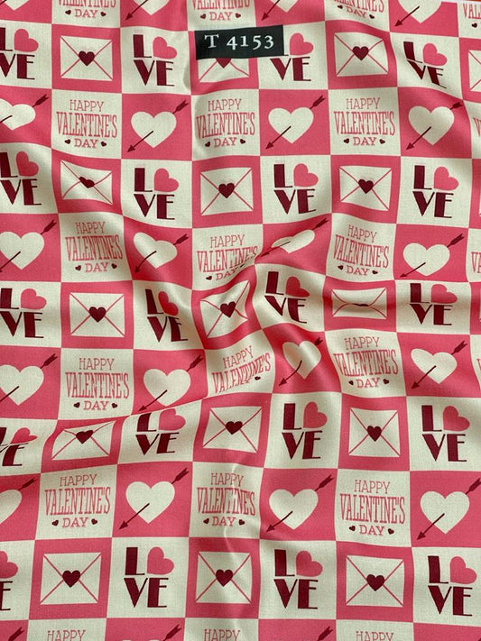 HEART PRINT ON MODAL SATIN
