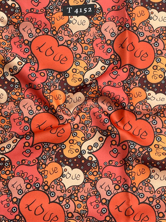 HEART PRINT ON MODAL SATIN
