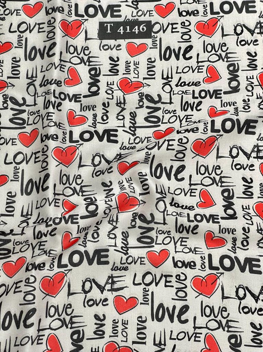 HEART PRINT ON MODAL SATIN