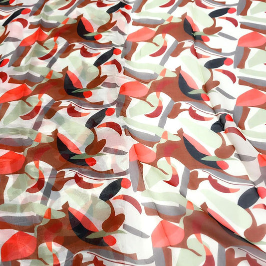 Georgette Abstract Print