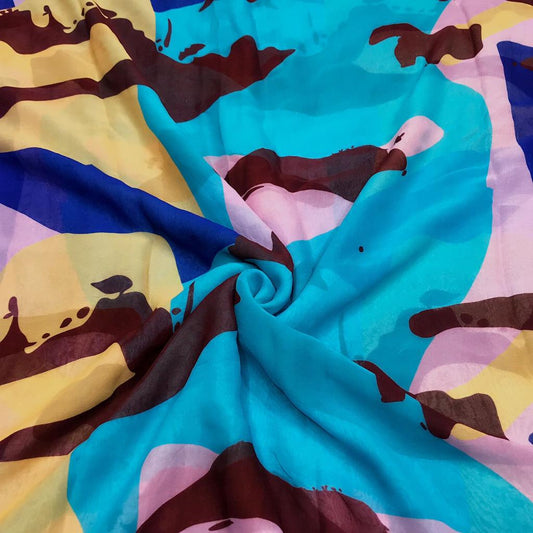 Georgette Abstract Print