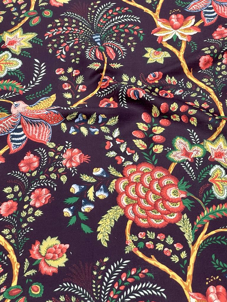 Modal Satin Silky Print with Matching