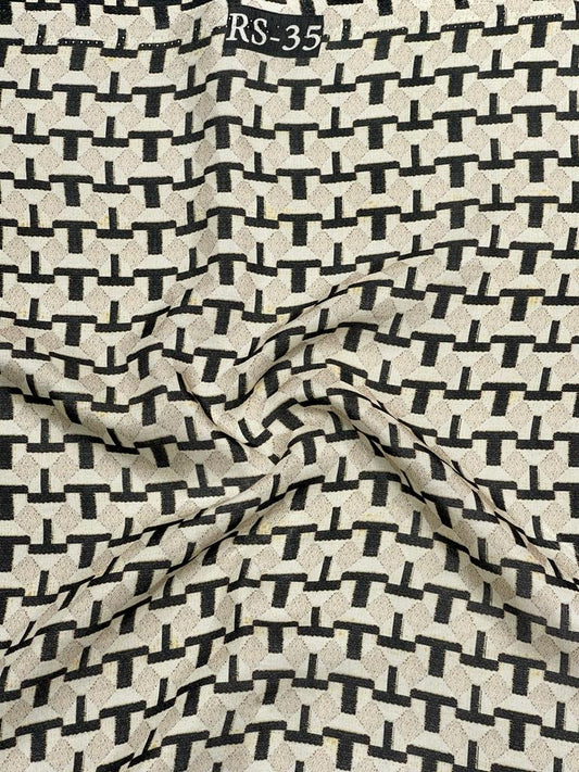 Pure Viscose Muslin Geometric Print