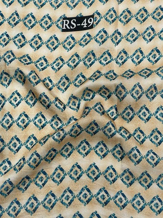 Pure Viscose Muslin Geometric Print