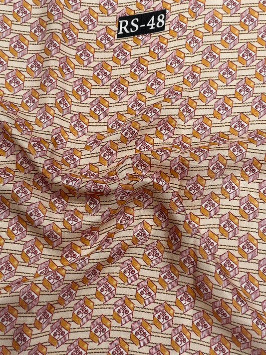 Pure Viscose Muslin Geometric Print