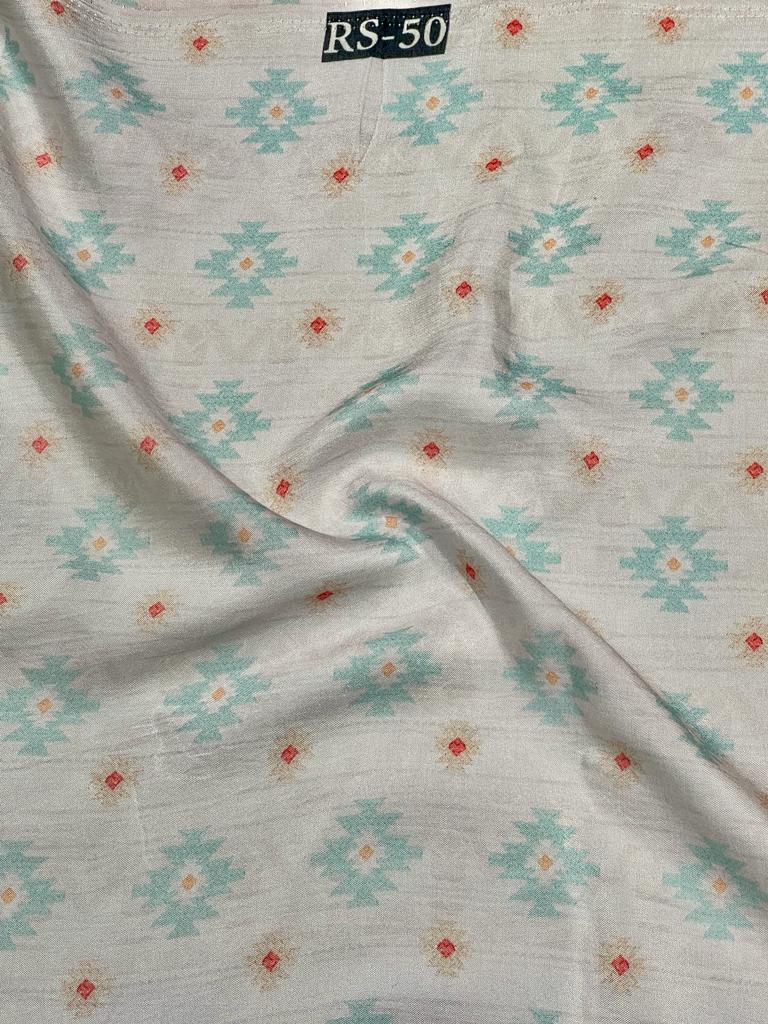 Pure Viscose Muslin Geometric Print