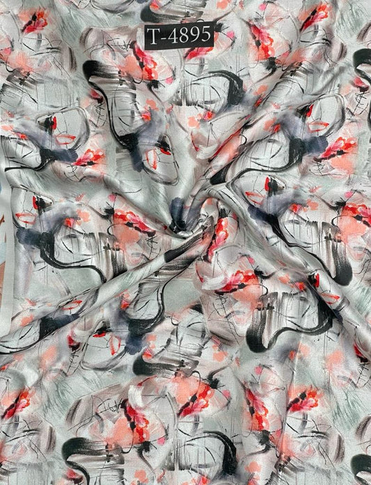 Abstracts Prints On Modal Satin
