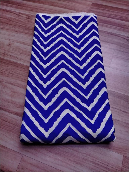 Crepe Zig Zag Print