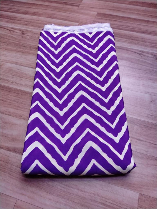Crepe Zig Zag Print