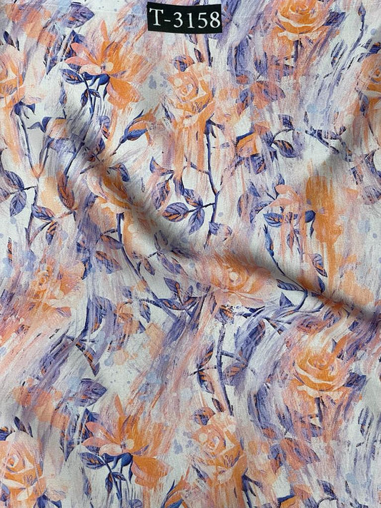 ABSTRACTS PRINT ON SATIN GEORGETTE