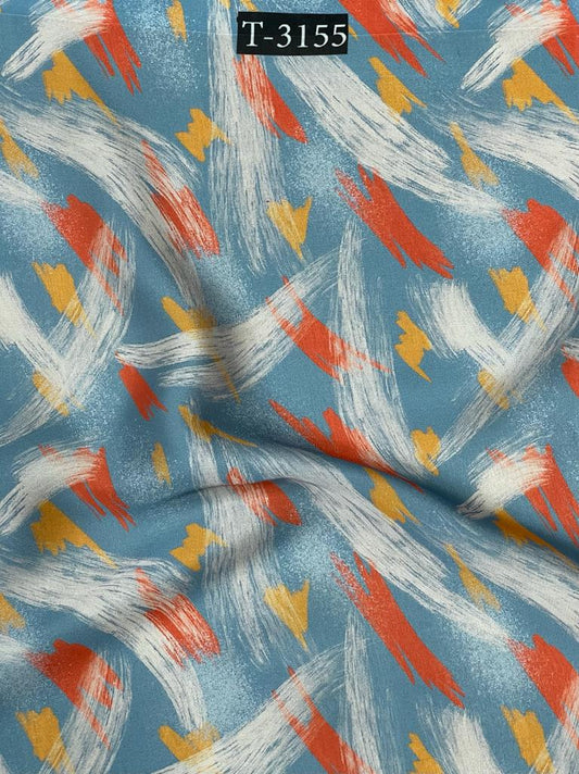 ABSTRACTS PRINT ON SATIN GEORGETTE