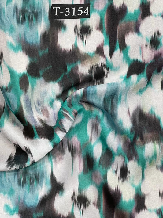 ABSTRACTS PRINT ON SATIN GEORGETTE