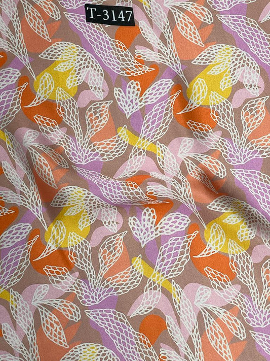 ABSTRACTS PRINT ON SATIN GEORGETTE