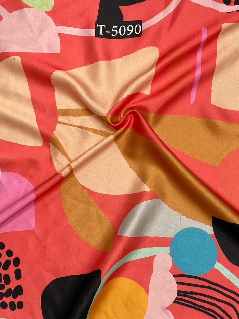 MODAL SATIN BIG ABSTRACTS PRINT