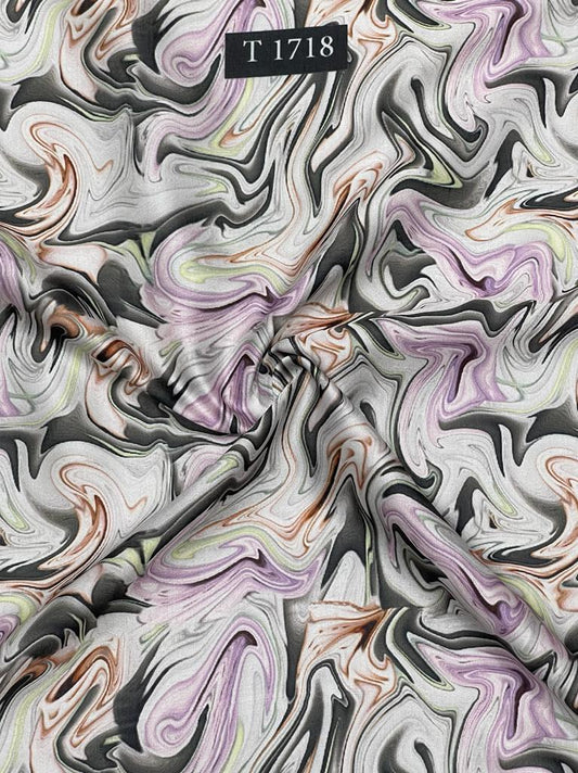 Abstracts Prints On Modal Satin