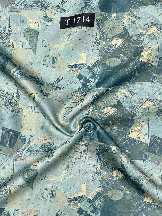 Abstracts Prints On Modal Satin