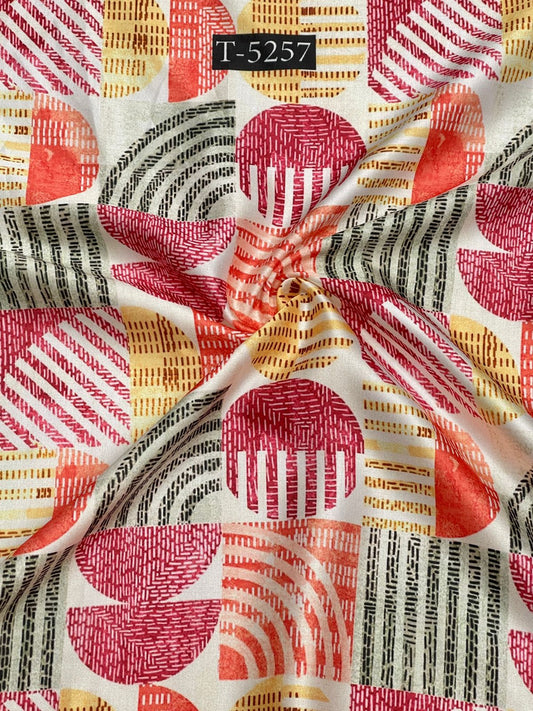 Abstracts Prints On Modal Satin