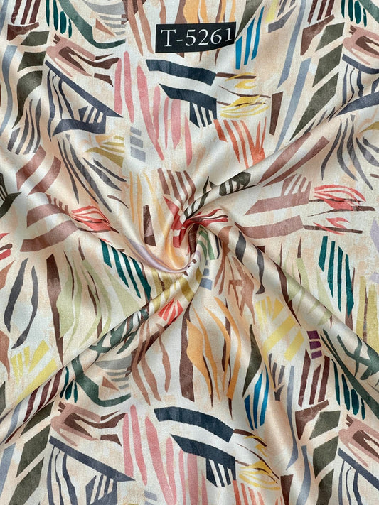 Abstracts Prints On Modal Satin