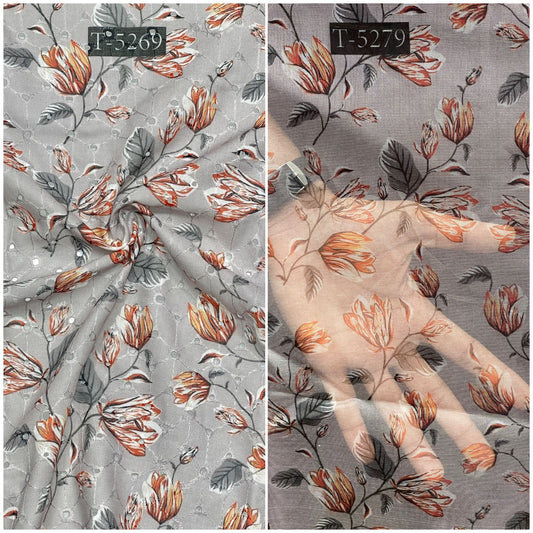 COMBO PRINT - COTTON HAKOBA + ORGANZA