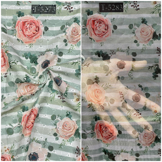 COMBO PRINT - COTTON HAKOBA + ORGANZA