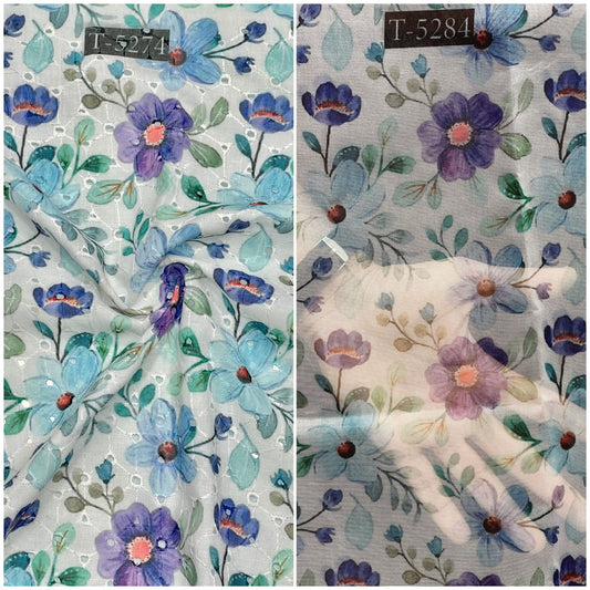 COMBO PRINT - COTTON HAKOBA + ORGANZA