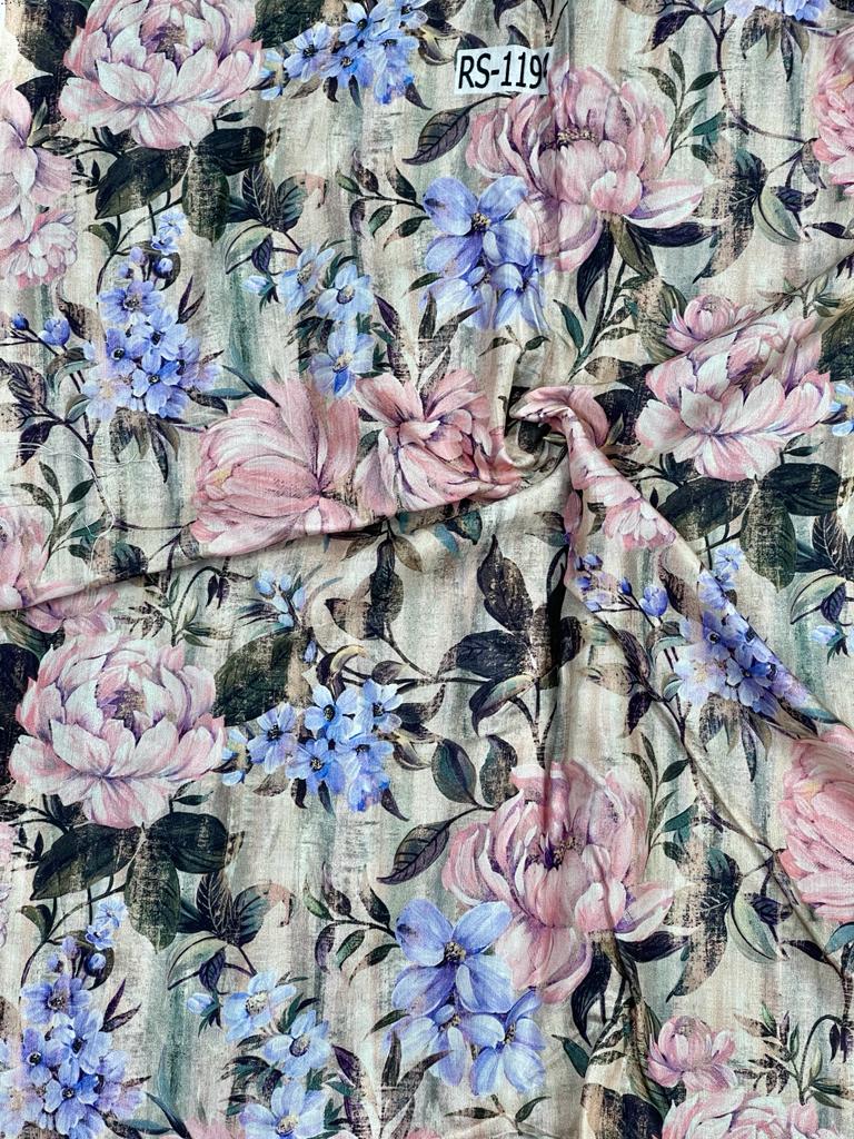 Pure Viscose Muslin mixed Print