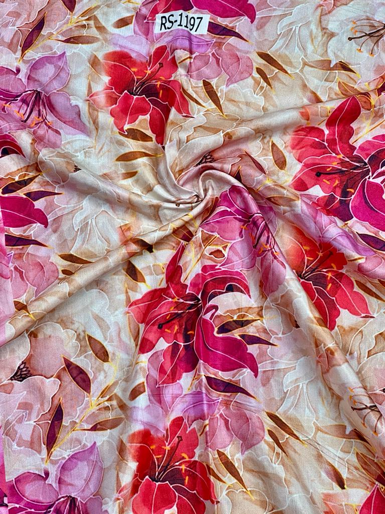 Pure Viscose Muslin mixed Print