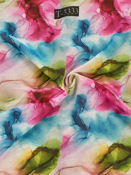 Georgette Abstract Print