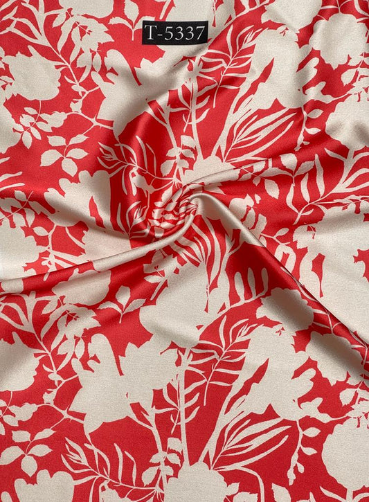 JAPAN SATIN ABSTRSCTS FLORALS PRINT