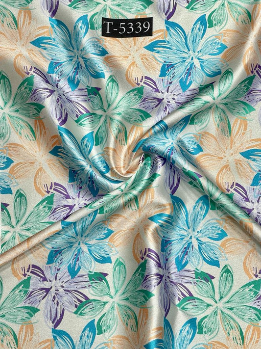 JAPAN SATIN ABSTRSCTS FLORALS PRINT