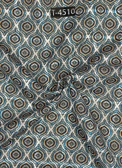 Wholesale Silky Print On Linen Checks With Jari | The Wardrobe Fabrics