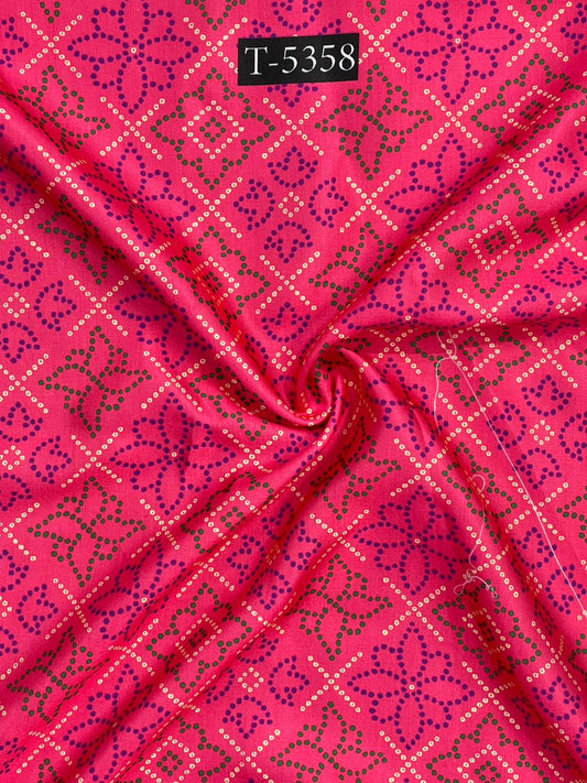 BANDHANI PRINT ON MODAL SATIN