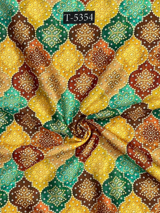 BANDHANI PRINT ON MODAL SATIN