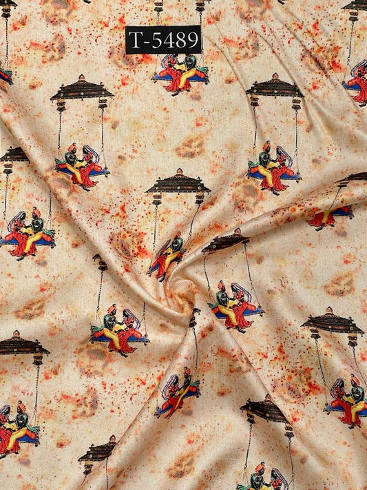 Navratri Theme Tussar Print