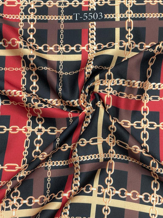 BRAND PRINTS ON MODAL SATIN