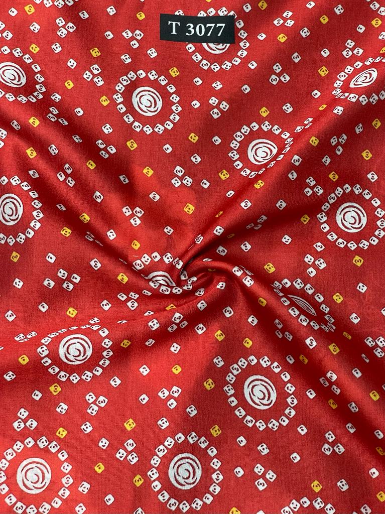 Bandhani print on Modal Satin