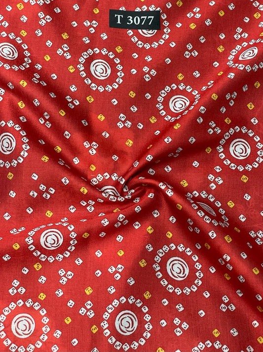 Bandhani print on Modal Satin