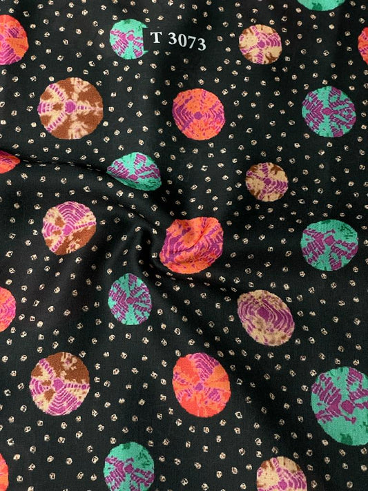 Bandhani print on Modal Satin