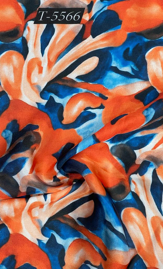 ABSTRACTS PRINT SATIN GEORGETTE