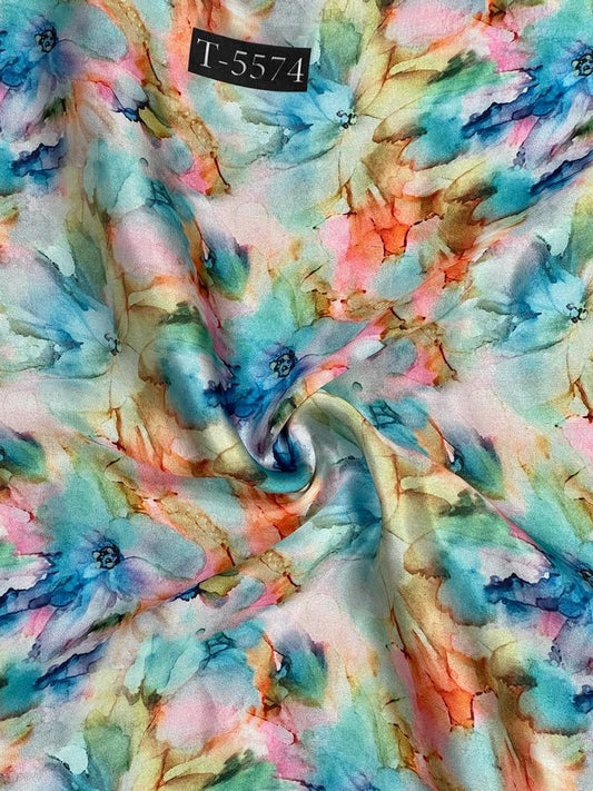 ABSTRACTS PRINT SATIN GEORGETTE