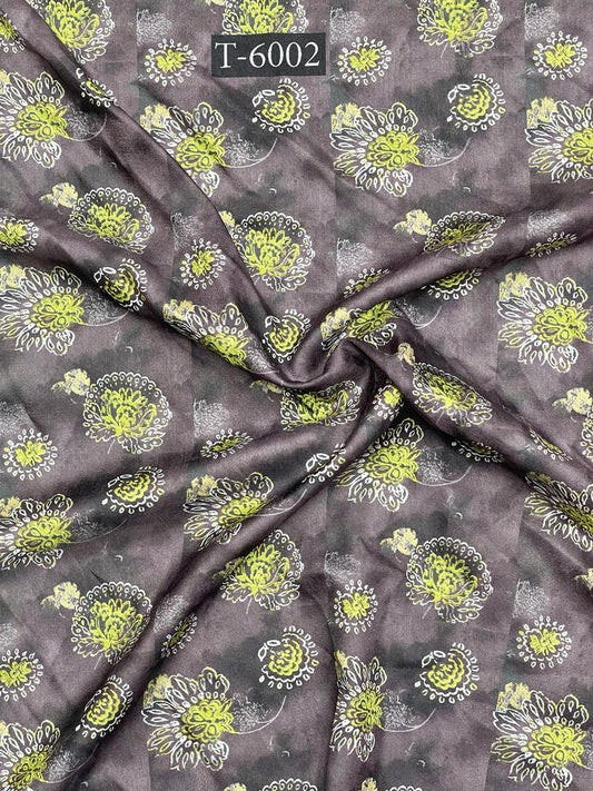 Silky Print On Tussar Silk