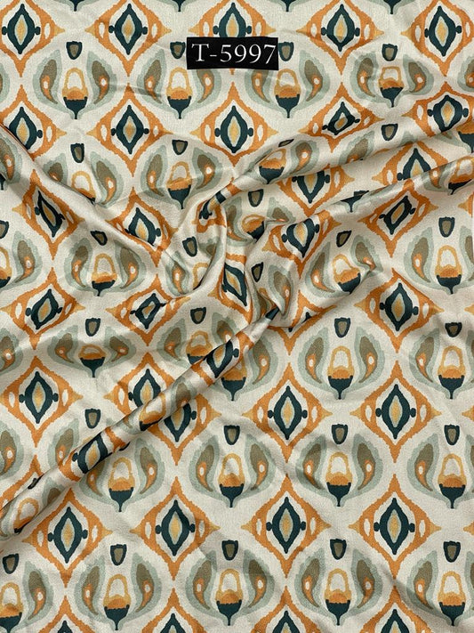 Silky Print On Tussar Silk