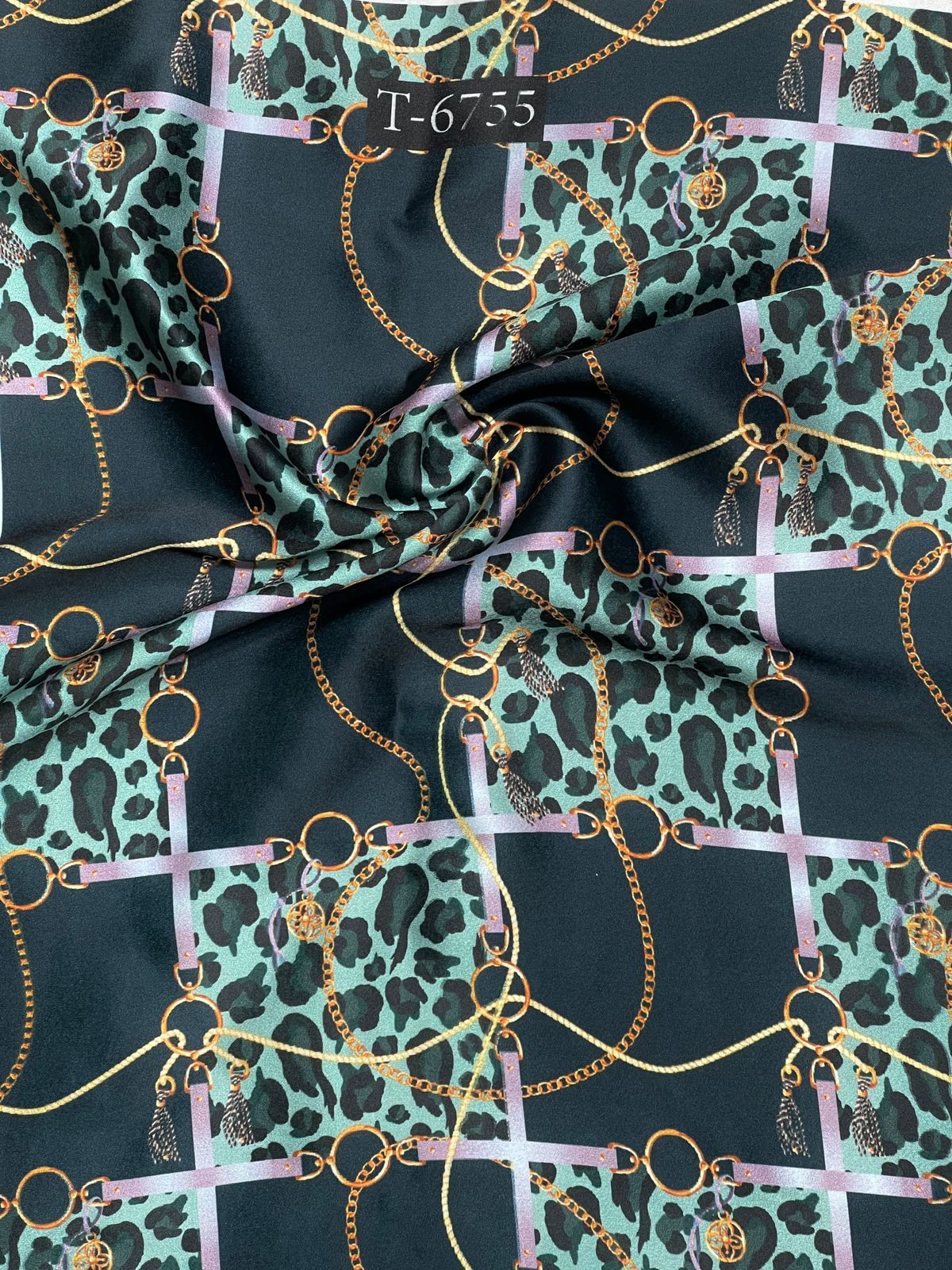 CHAIN PRINTS ON JAPAN SATIN