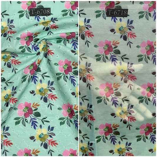 COMBO PRINT - COTTON HAKOBA + ORGANZA