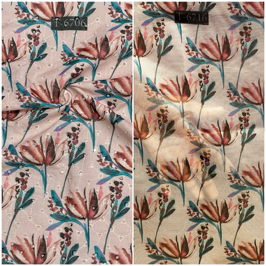 COMBO PRINT - COTTON HAKOBA + ORGANZA