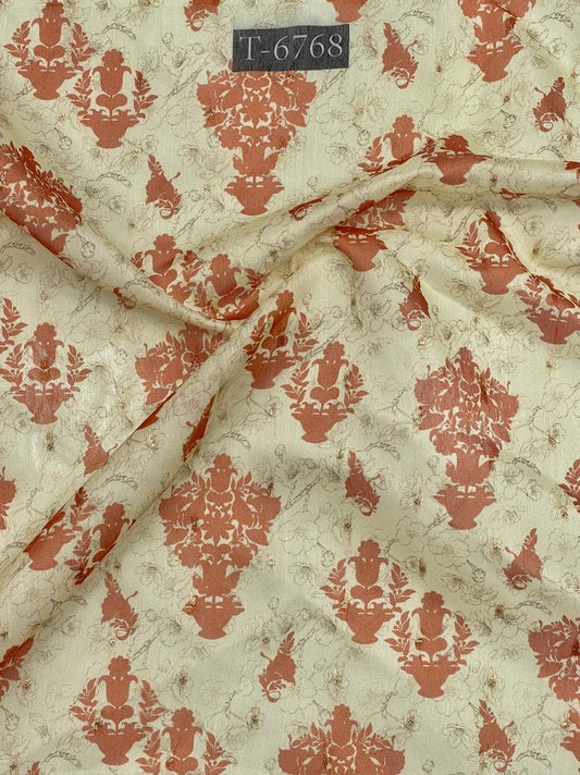 Chanderi Jacquard Butti Prints