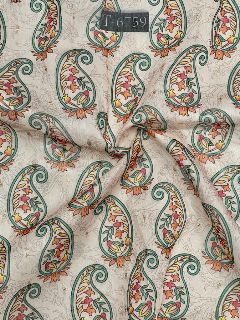 Chanderi Jacquard Butti Prints