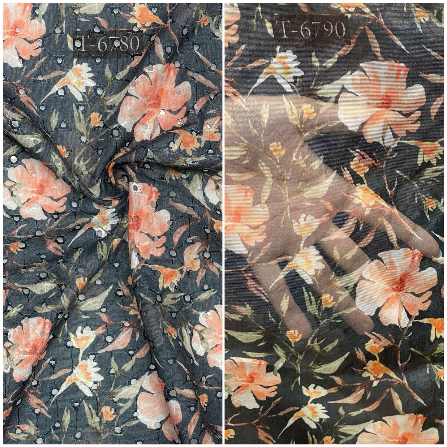 COMBO PRINT - COTTON HAKOBA + ORGANZA